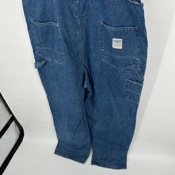 Vintage 90s Women's Limited Jeans Carpenter Blue Denim Jeans Bibs Overalls - Picture 8 of 9